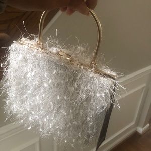 White evening cute bag